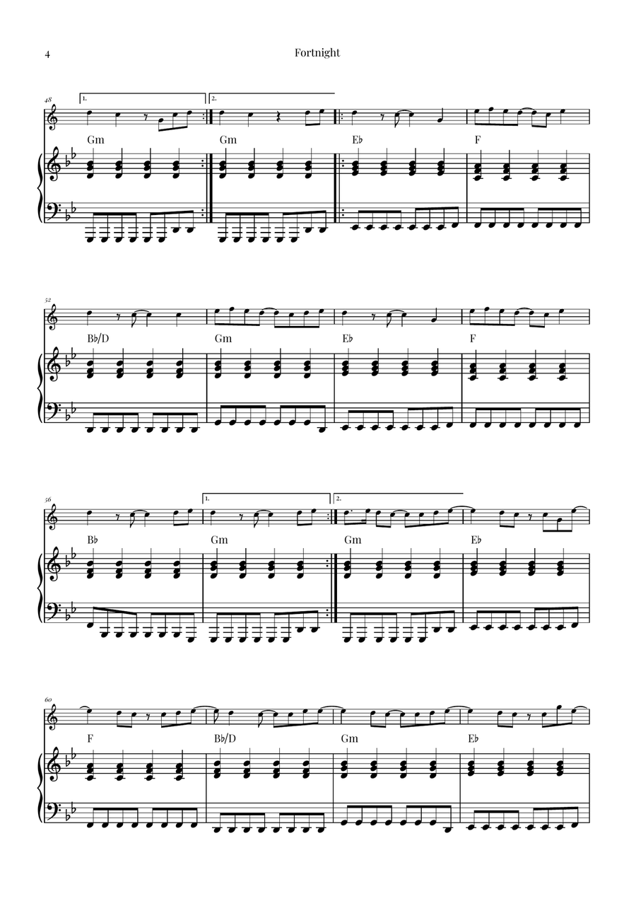 Fortnight Soprano Saxophone scores gallery preview page 4