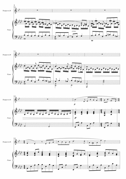 Cinema Paradiso - Duet: Trumpet and Piano Accompaniment - Score in A flat