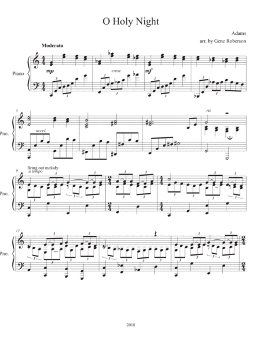 O Holy Night Advanced Concert Piano Arrangement Piano Solo scores gallery preview page 2