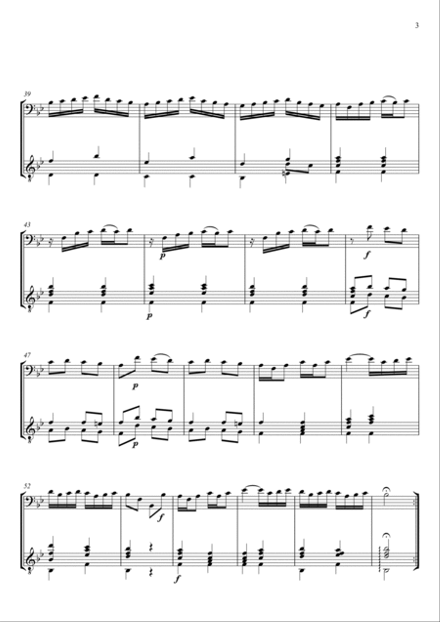 ALLEGRO II (SONATE I - RV 47) - ANTONIO VIVALDI - FOR CELLO AND GUITAR String Duet scores gallery preview page 4