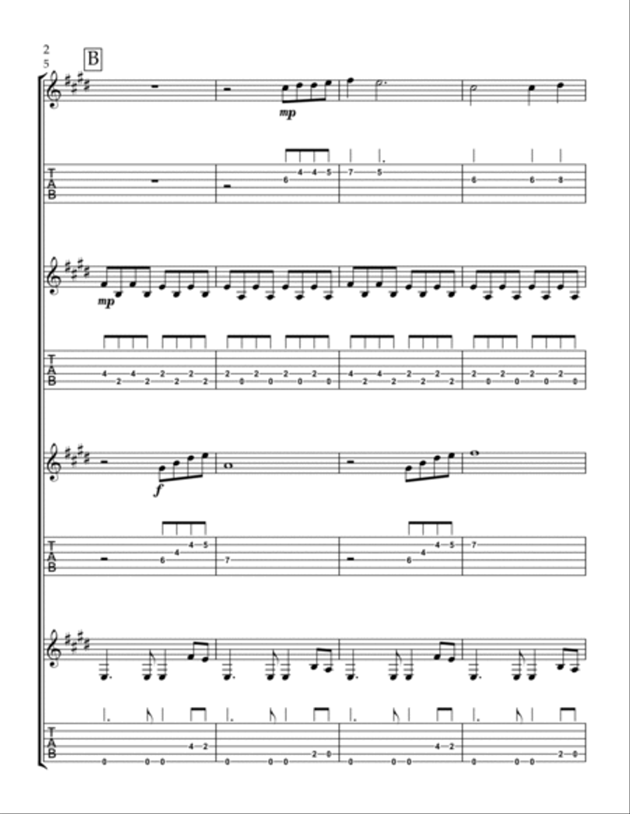 Beauty And The Beast Guitar scores gallery preview page 2
