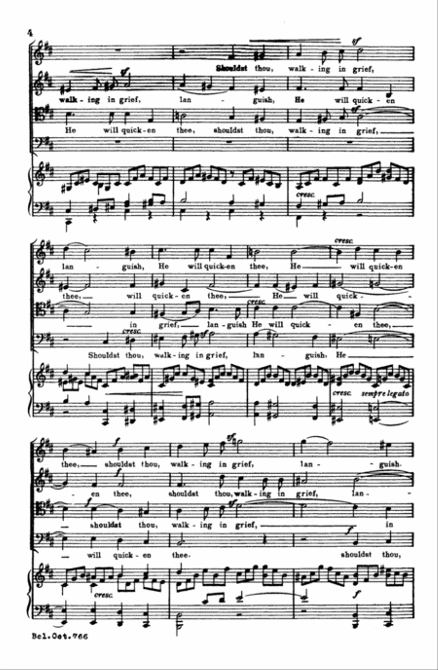 He, Watching Over Israel 4-Part scores gallery preview page 4