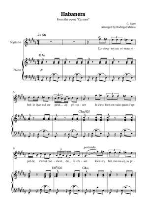Habanera (for soprano - G# minor/ Ab major)