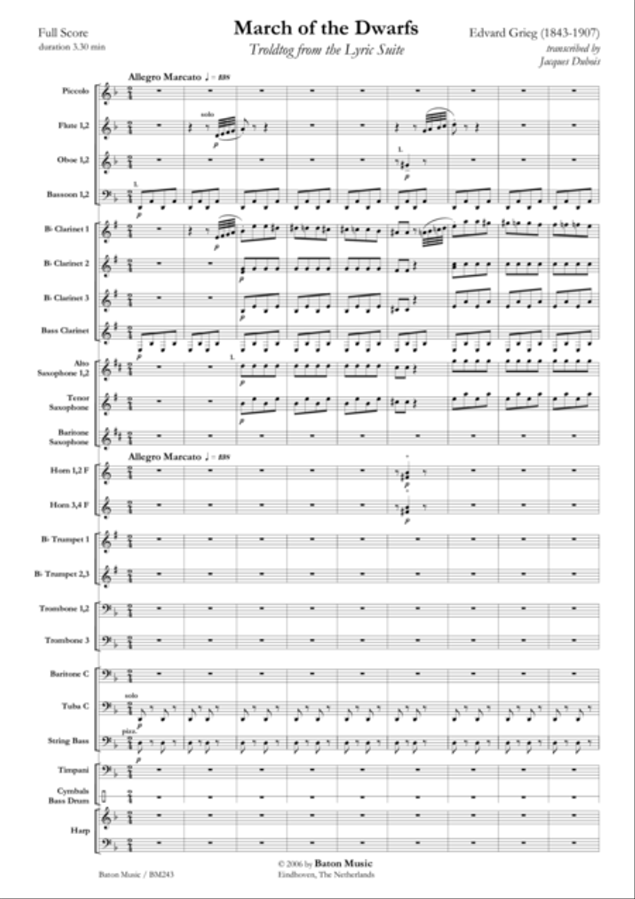 March of the Dwarfs Concert Band scores gallery preview page 2
