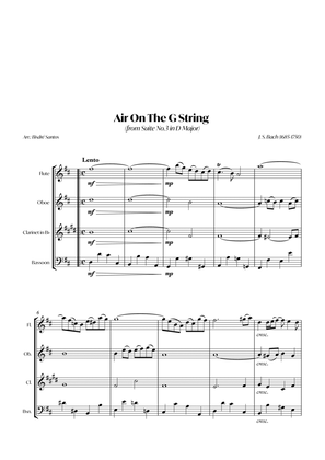 Book cover for Air On The G String (from Suite No.3 in D Major) (Bach) - Woodwind quartet