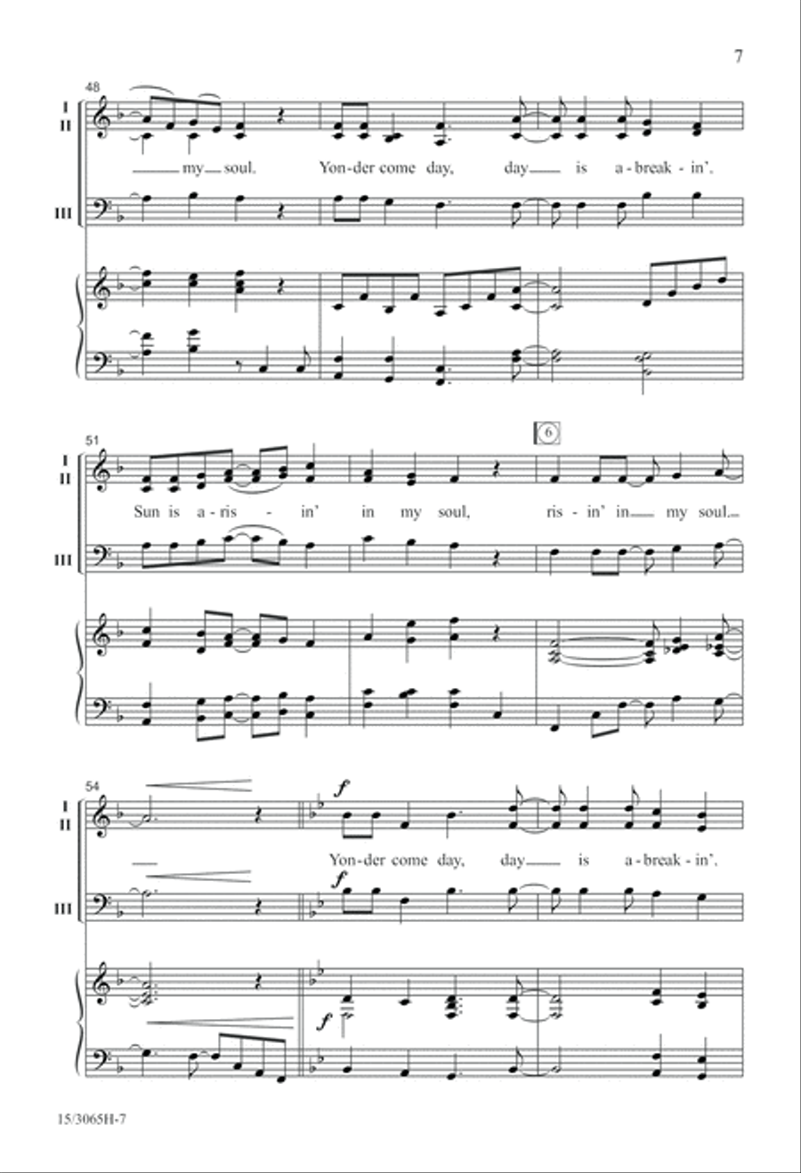 Yonder Come Day Yonder Come Day 3-Part scores gallery preview page 8