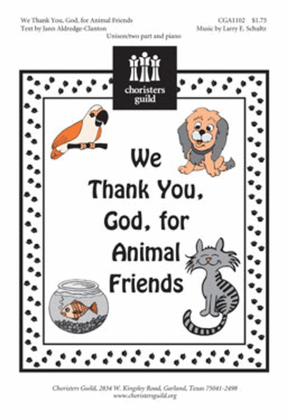 Book cover for We Thank You, God, for Animal Friends
