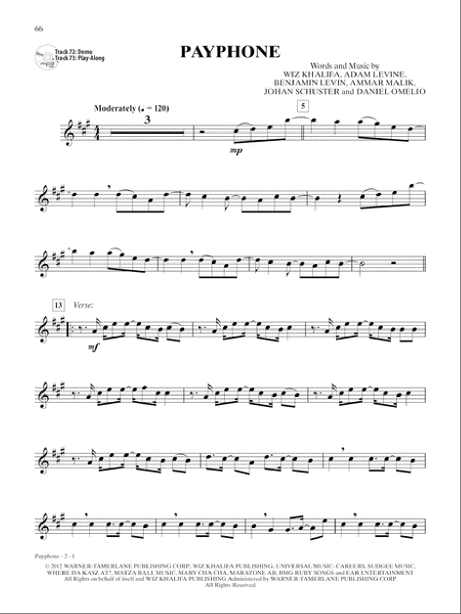 Ultimate Pop & Rock Instrumental Solos Alto Saxophone scores gallery preview page 9