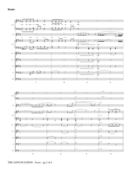 The Annunciation (incorporating Gabriel's Oboe) - Full Score