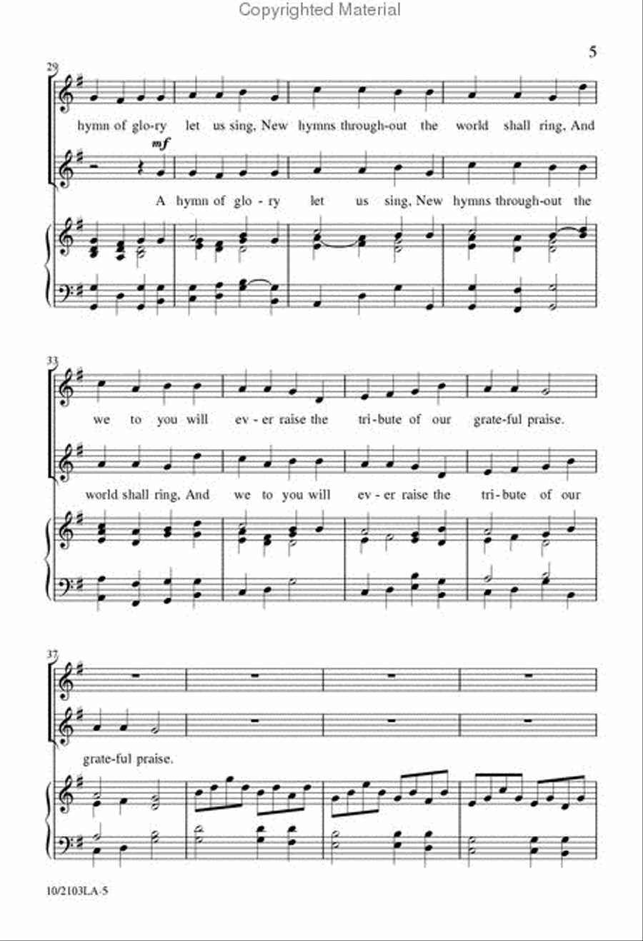 Canon of Praise 2-Part scores gallery preview page 4