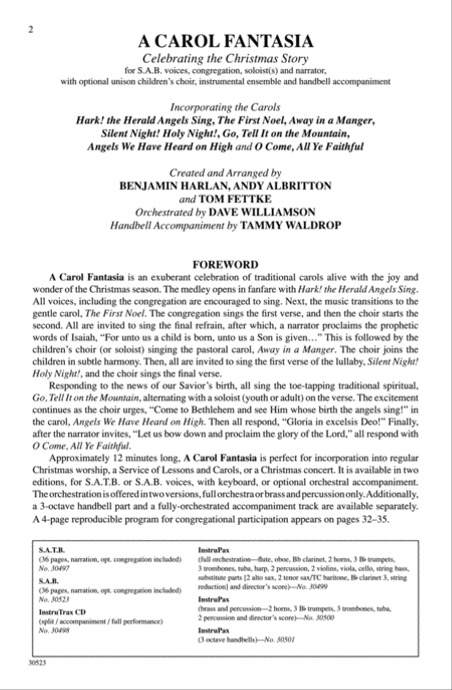 A Carol Fantasia 3-Part scores gallery preview page 2