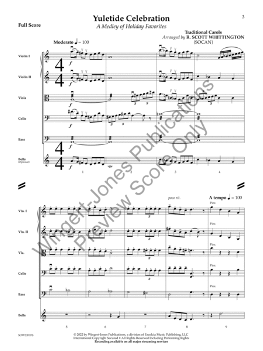 Yuletide Celebration String Orchestra scores gallery preview page 2