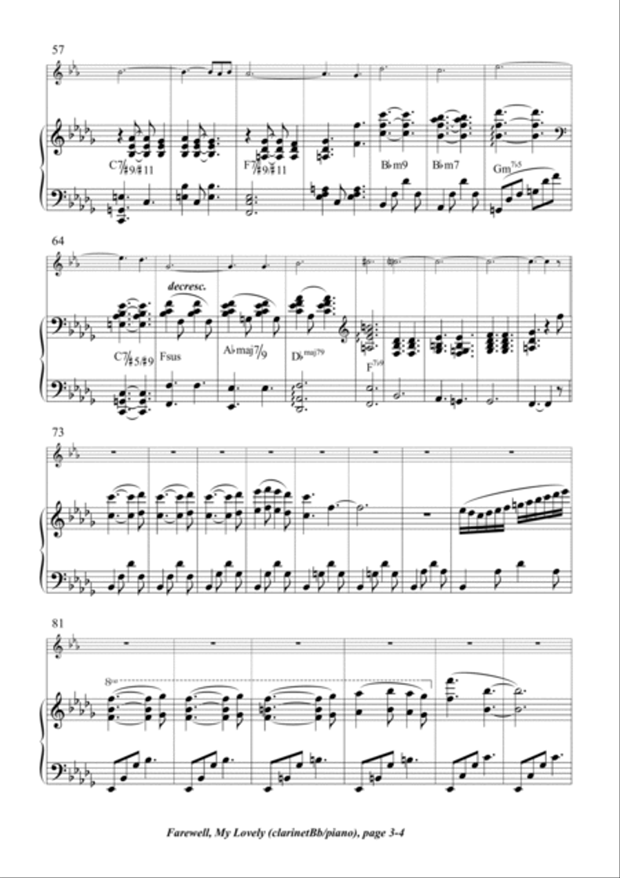 Marlowe's Theme B-Flat Clarinet scores gallery preview page 3