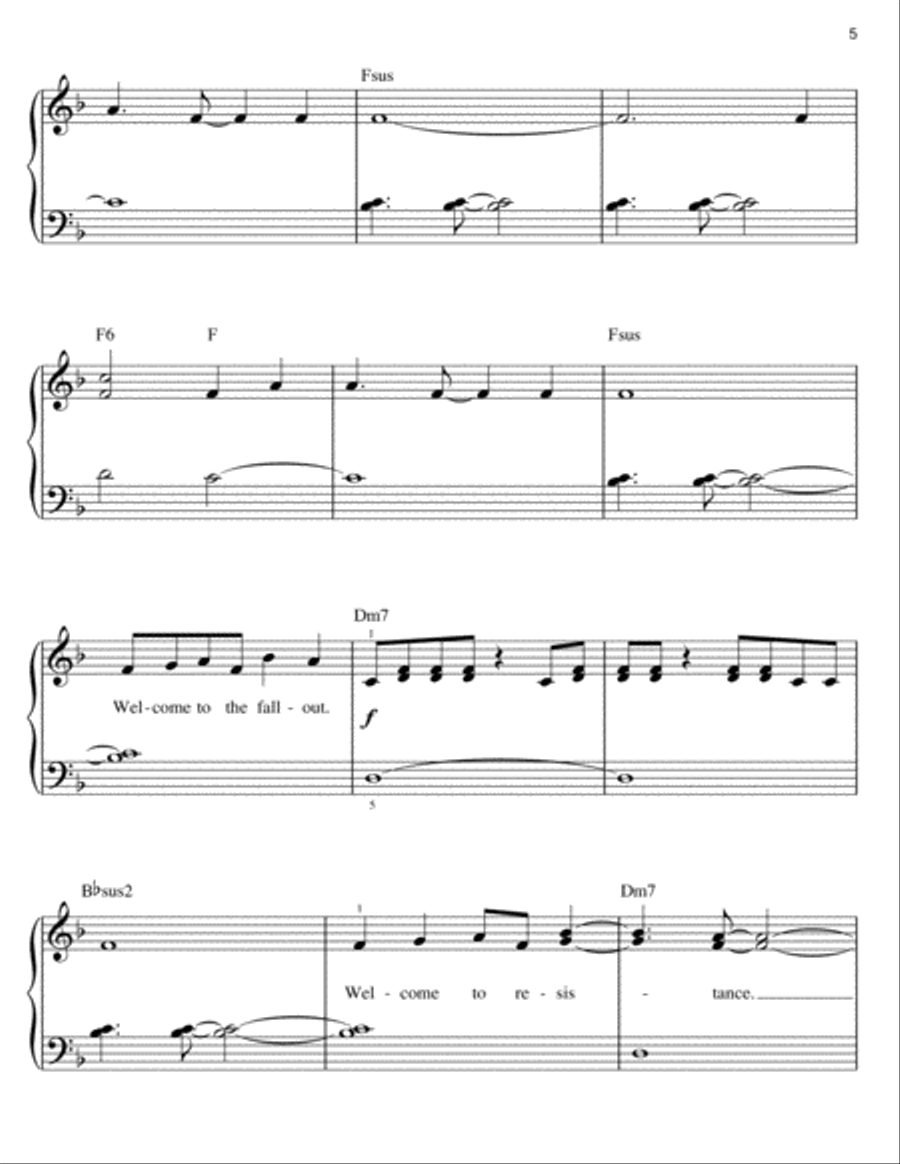 Dare You To Move Easy Piano scores gallery preview page 5