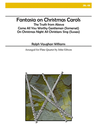 Book cover for Fantasia on Christmas Carols for Flute Quartet
