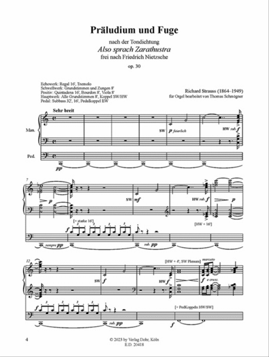 Präludium und Fuge (für Orgel) (nach der Tondichtung 