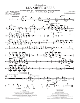 Selections from Les Misérables (arr. Warren Barker) - Aux Percussion