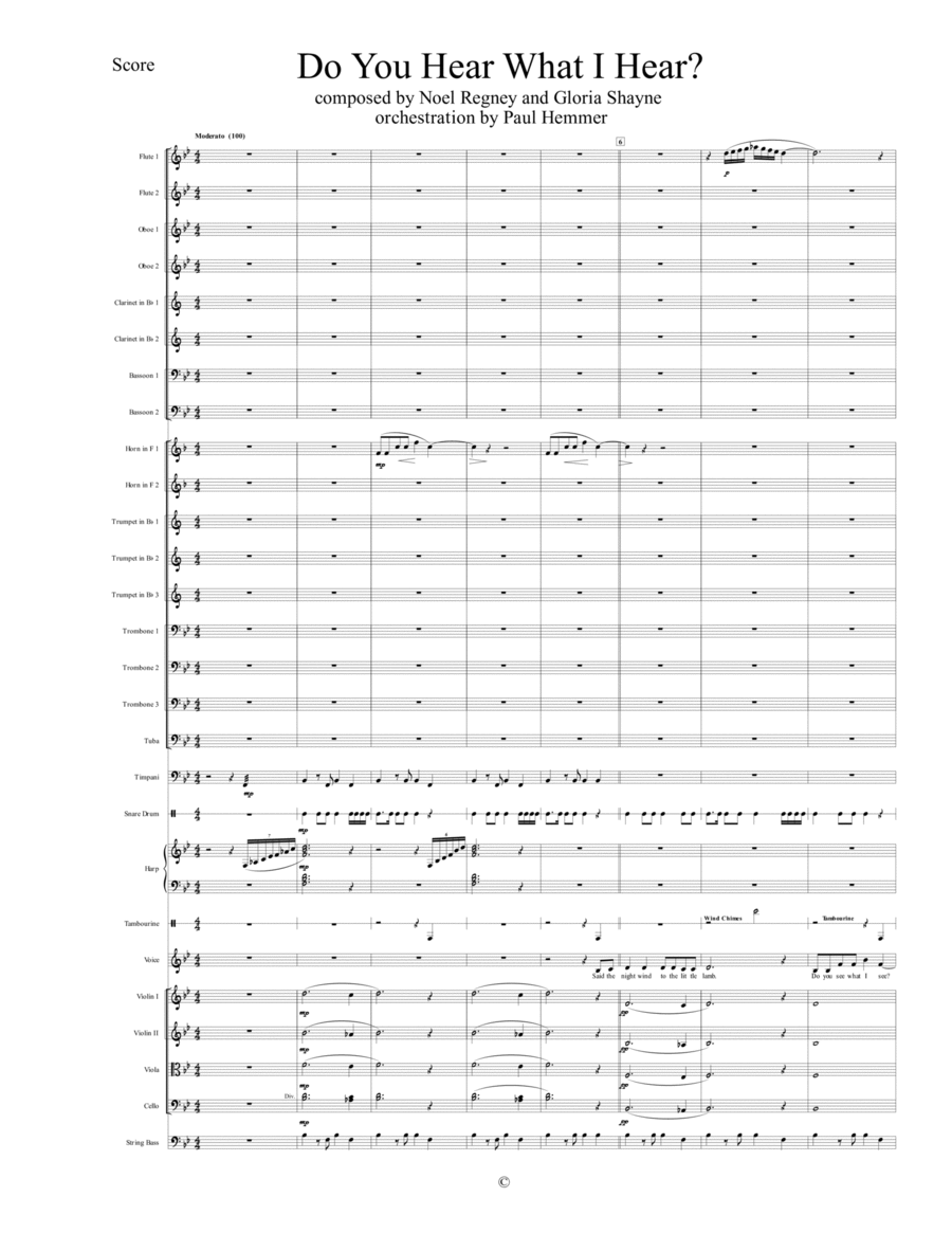 Do You Hear What I Hear Full Orchestra scores gallery preview page 1