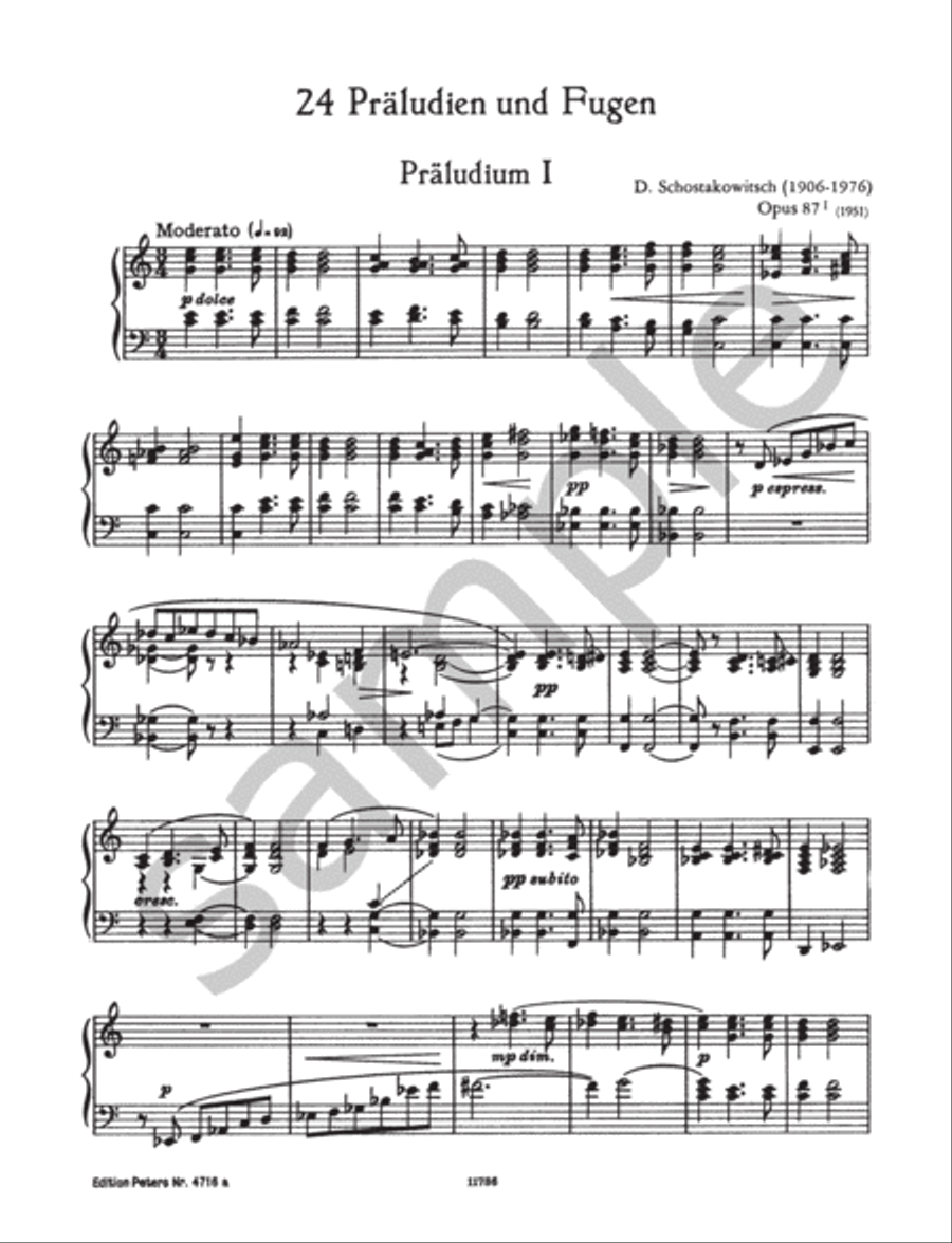 24 Preludes and Fugues Op. 87 for Piano Piano scores gallery preview page 3