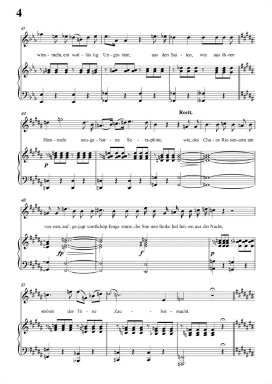 Schubert-Laura am Klavier(Laura at the Piano),D.388 in bE for Vocal and Pno Voice scores gallery preview page 5