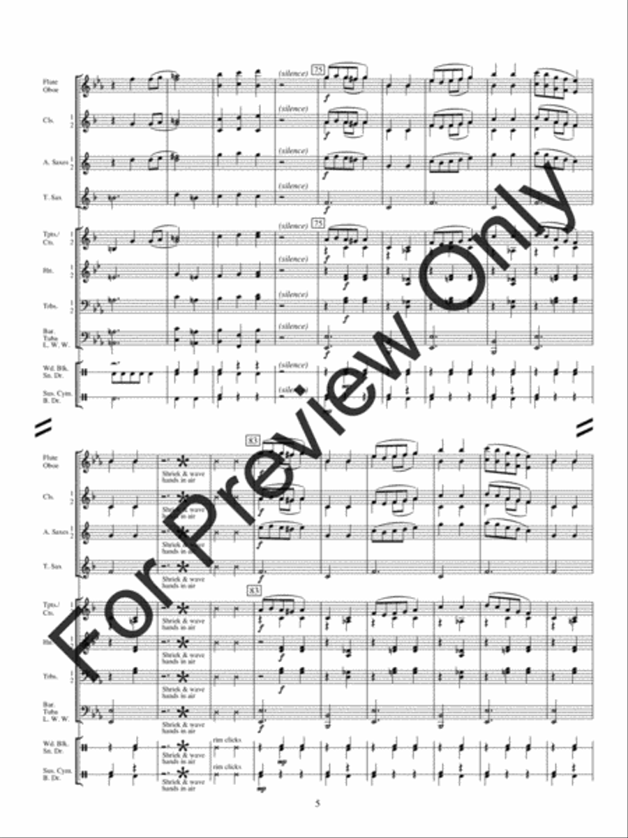 Halloween Waltz In Five (Score) Concert Band scores gallery preview page 8