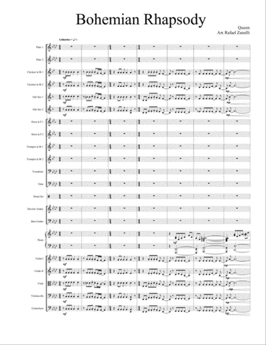 Bohemian Rhapsody Large Ensemble scores gallery preview page 1