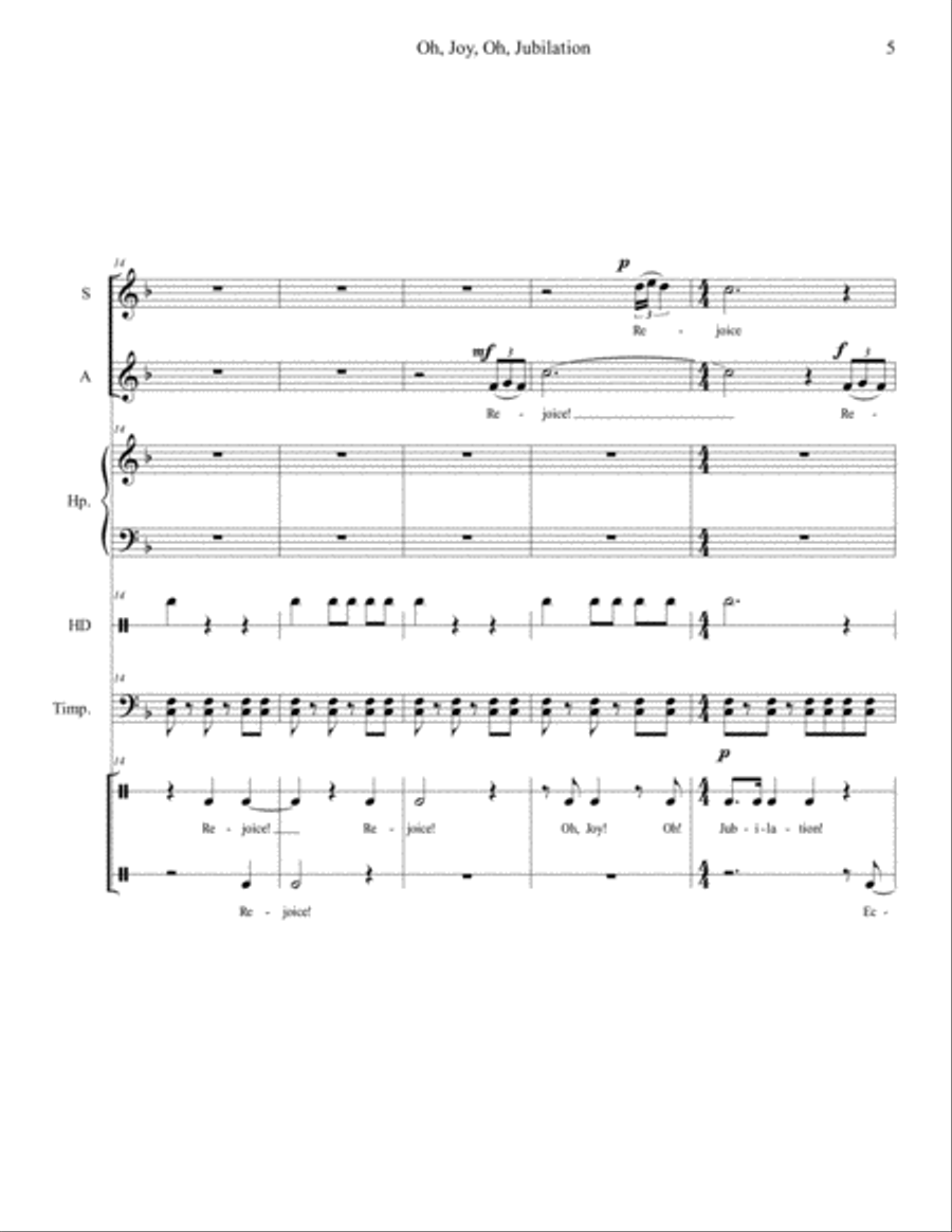Oh, Joy! Oh, Jubilation! Vocal Duet scores gallery preview page 5