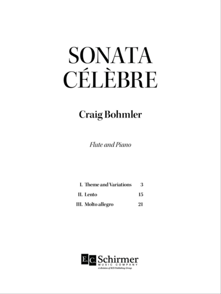 Sonata Célèbre Flute Solo scores gallery preview page 3