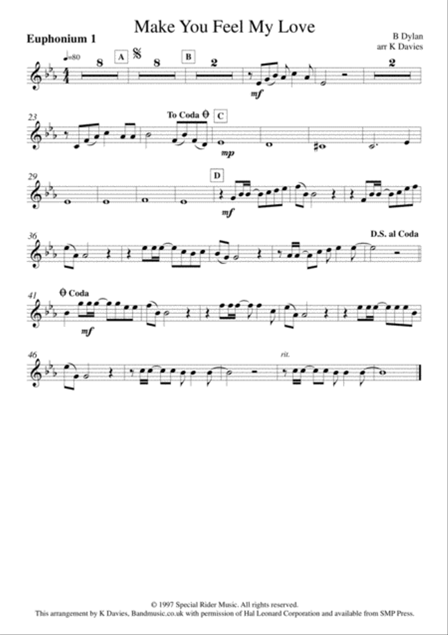 Make You Feel My Love Small Ensemble scores gallery preview page 5