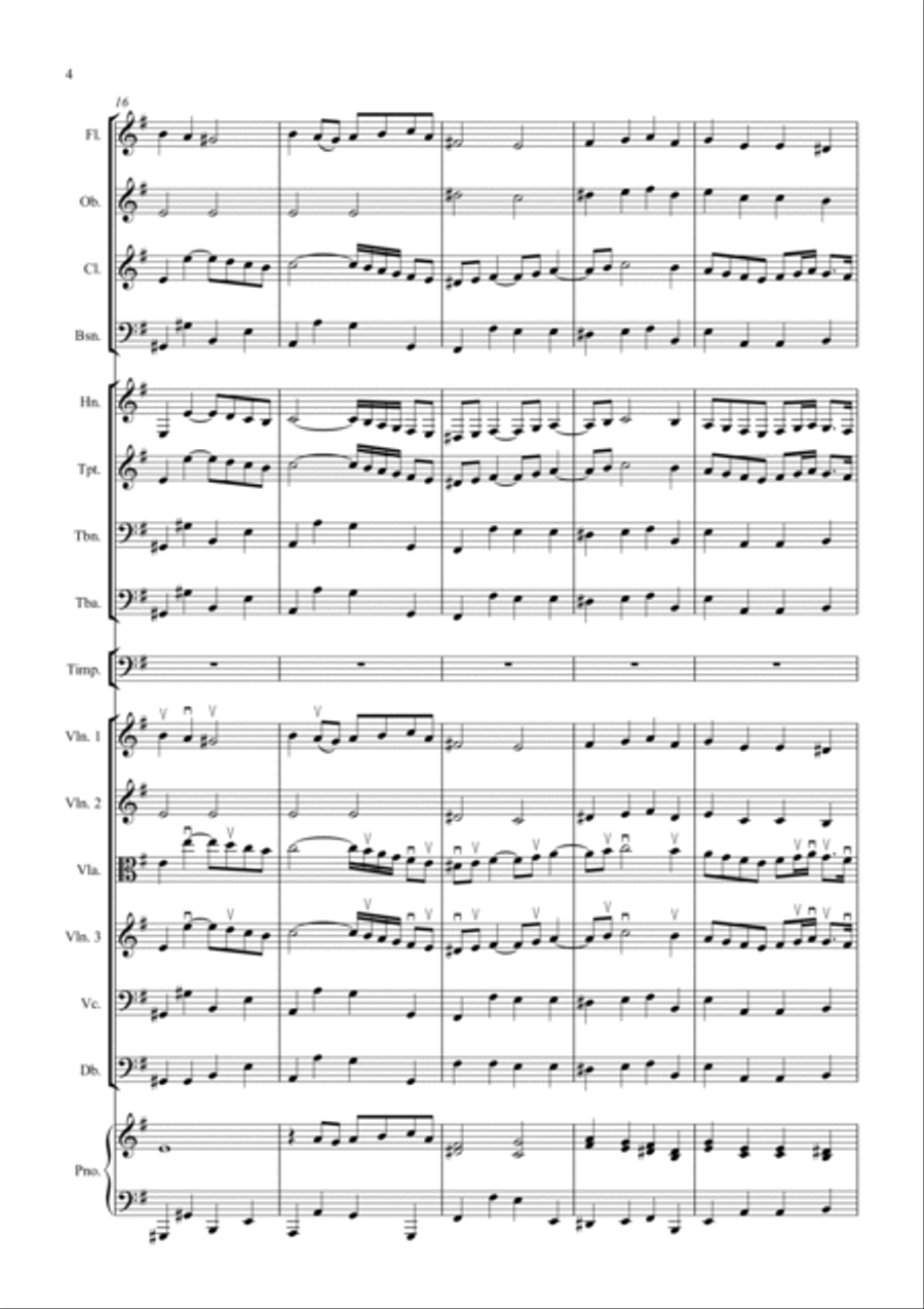 Air on a G String for School Orchestra Full Orchestra scores gallery preview page 4