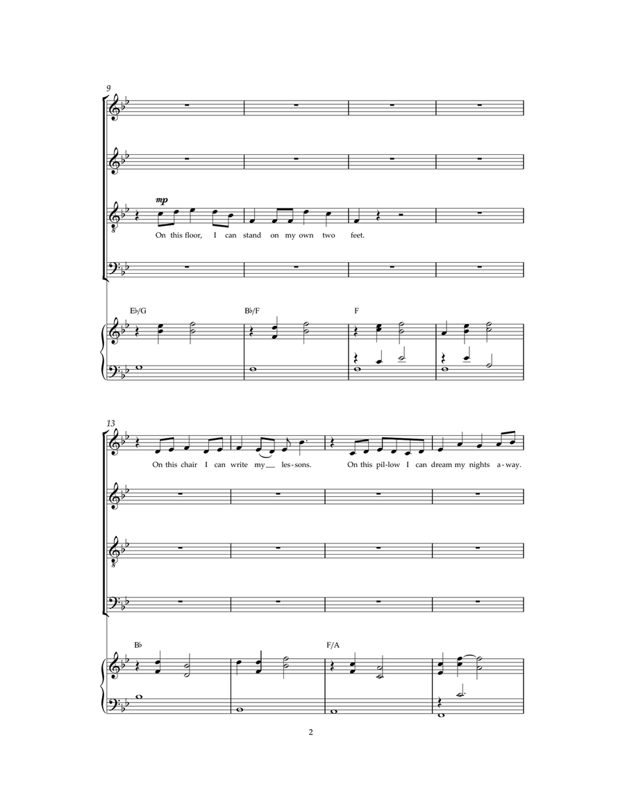 My House ('From Matilda The Musical') Choir scores gallery preview page 2