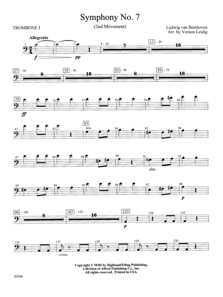 Symphony No. 7 (2nd Movement): 1st Trombone