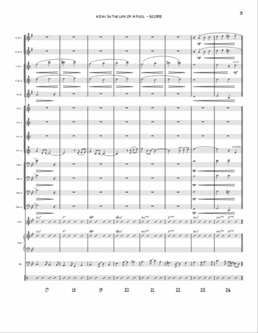 A Day In The Life Of A Fool (manha De Carnaval) Jazz Ensemble scores gallery preview page 3