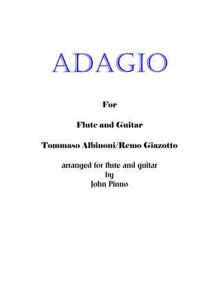 Book cover for Adagio (Albinoni/Giazotto - arr. Pinno for flute [or alto recorder] and classical guitar)