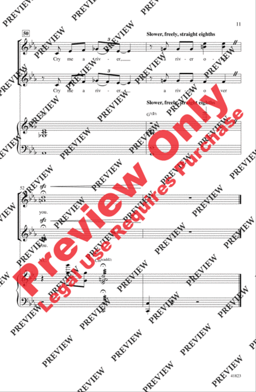 Cry Me a River Women's Choir scores gallery preview page 11