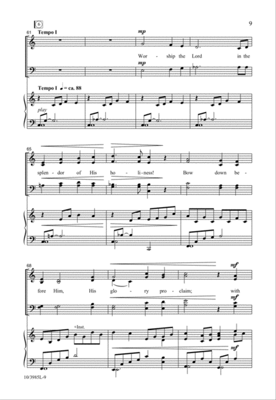 The Splendor of His Holiness 4-Part scores gallery preview page 10