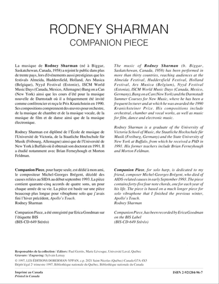 Companion Piece Harp scores gallery preview page 1