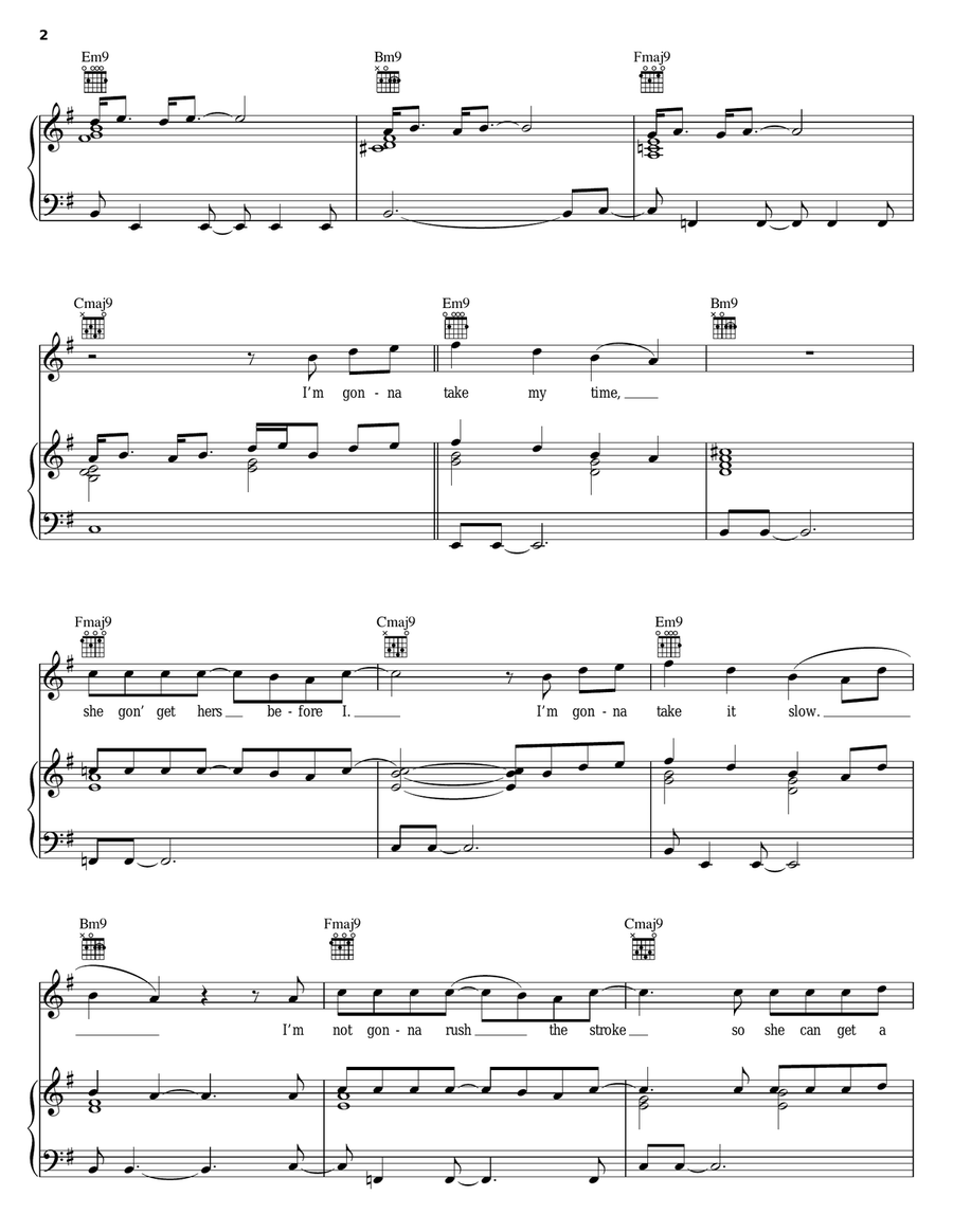 Sensual Seduction Piano, Vocal, Guitar scores gallery preview page 2
