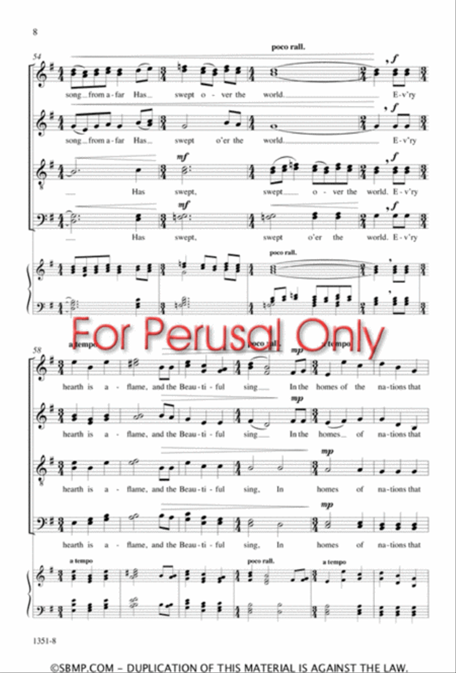 The Beautiful Sing - SATB divisi Octavo Divisi scores gallery preview page 7