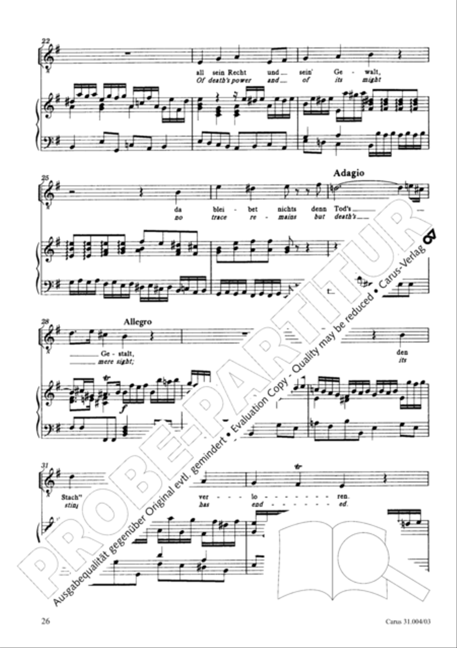 Christ lay in death's cold prison (Christ lag in Todesbanden) 4-Part scores gallery preview page 27