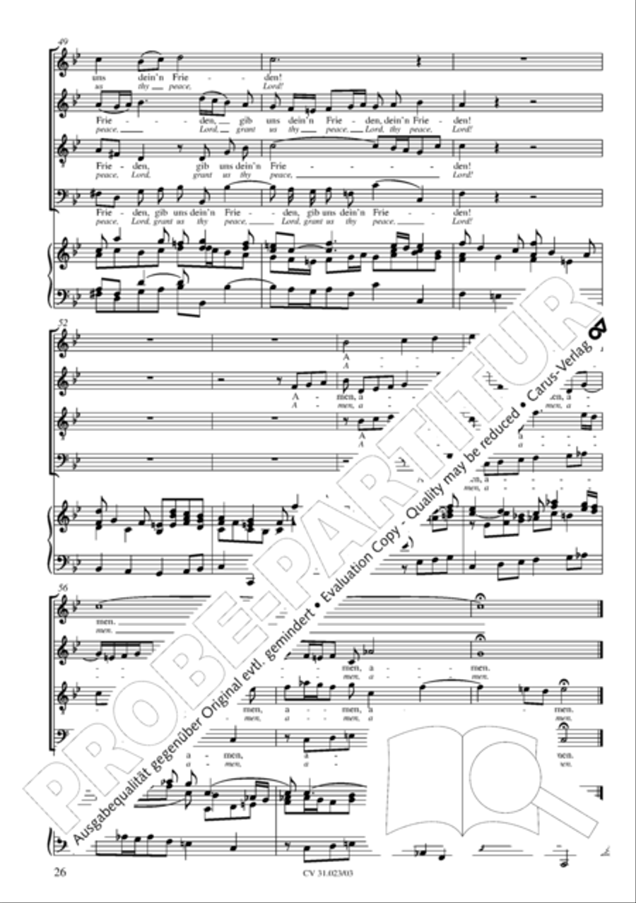 Thou very God and David's Son (3rd version) (Du wahrer Gott und Davids Sohn) 4-Part scores gallery preview page 27