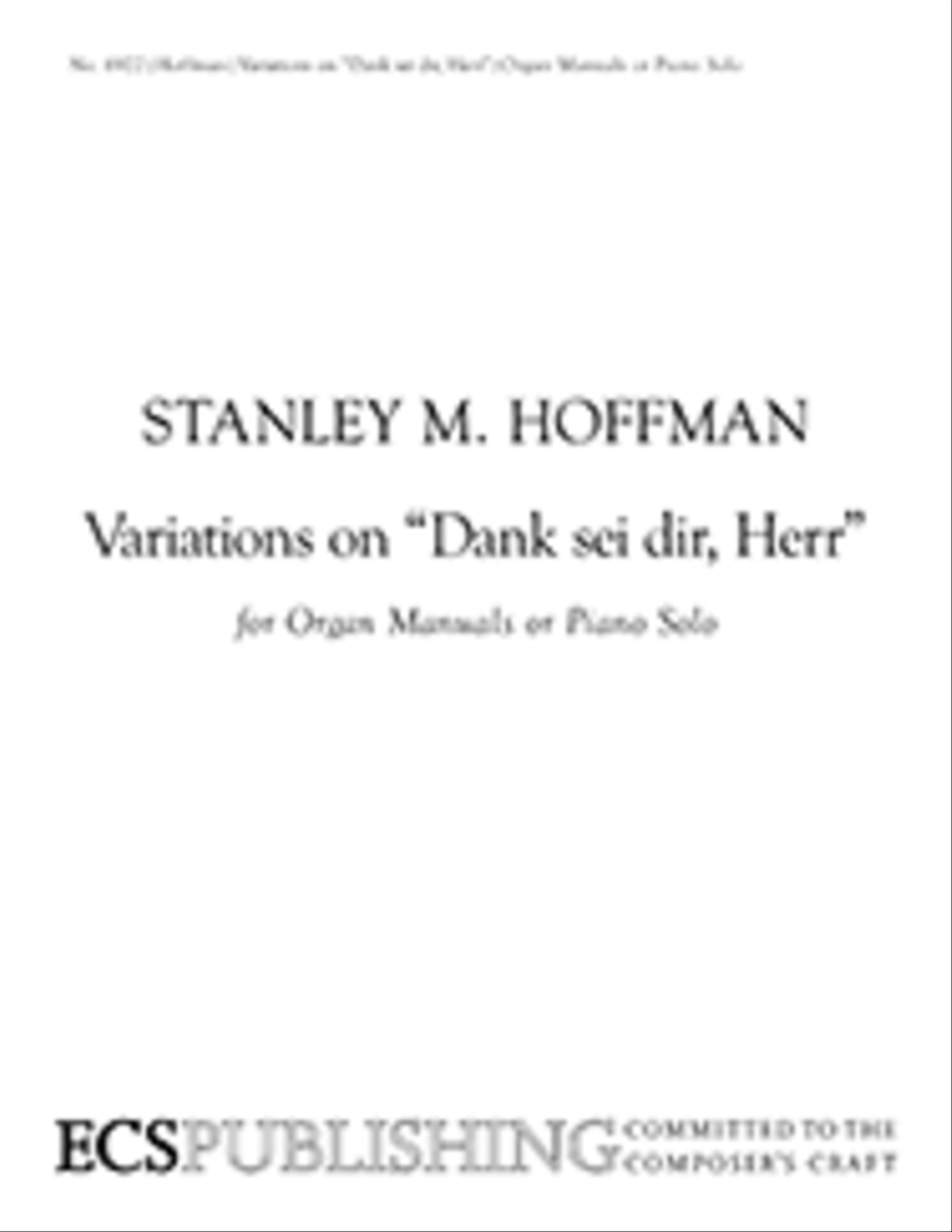 Variations on Dank sei dir, Herr Organ scores gallery preview page 1
