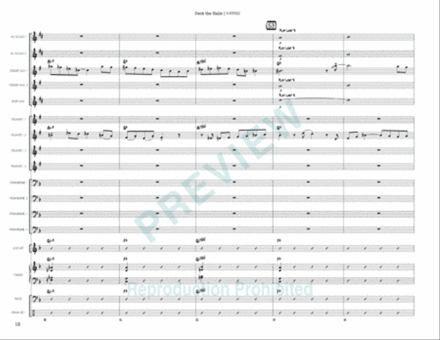 Deck the Halls Deck the Halls Jazz Ensemble scores gallery preview page 13