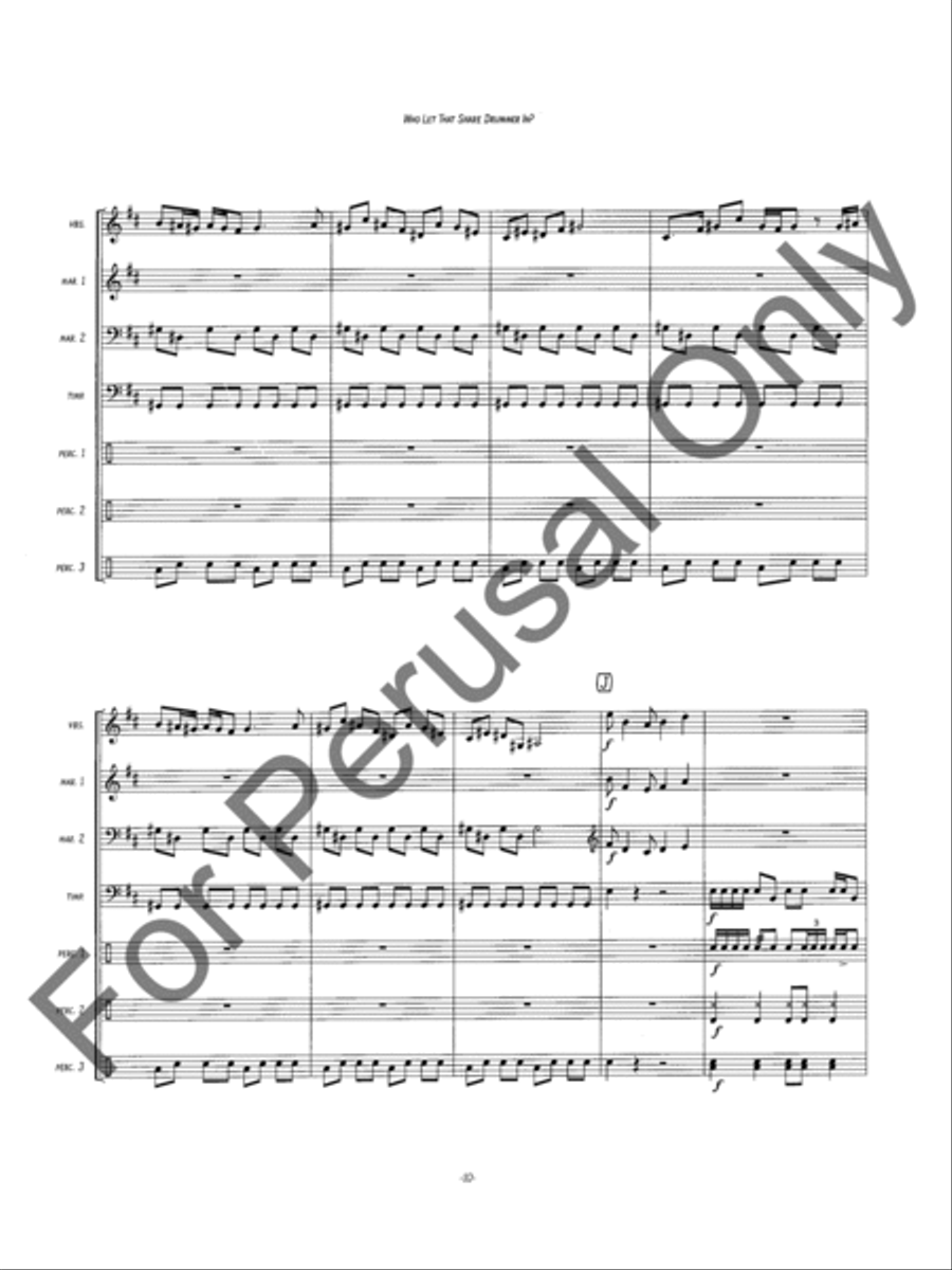 Who Let That Snare Drummer In? Snare Drum scores gallery preview page 12