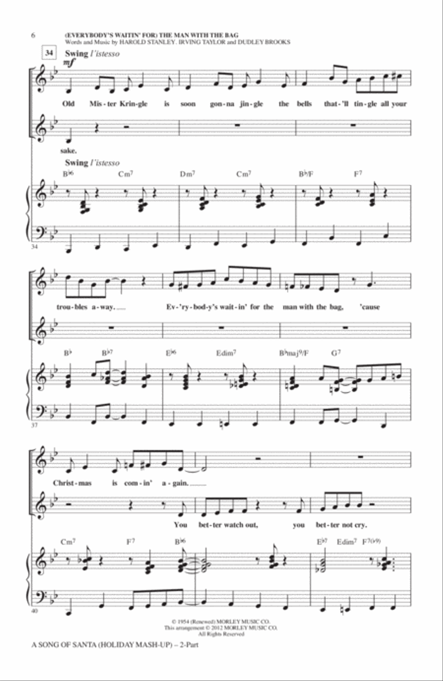 A Song Of Santa (Medley) 2-Part scores gallery preview page 5