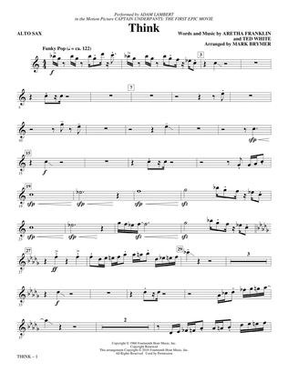Think (from Captain Underpants: The First Epic Movie) (Arr. Mark Brymer) - Alto Sax