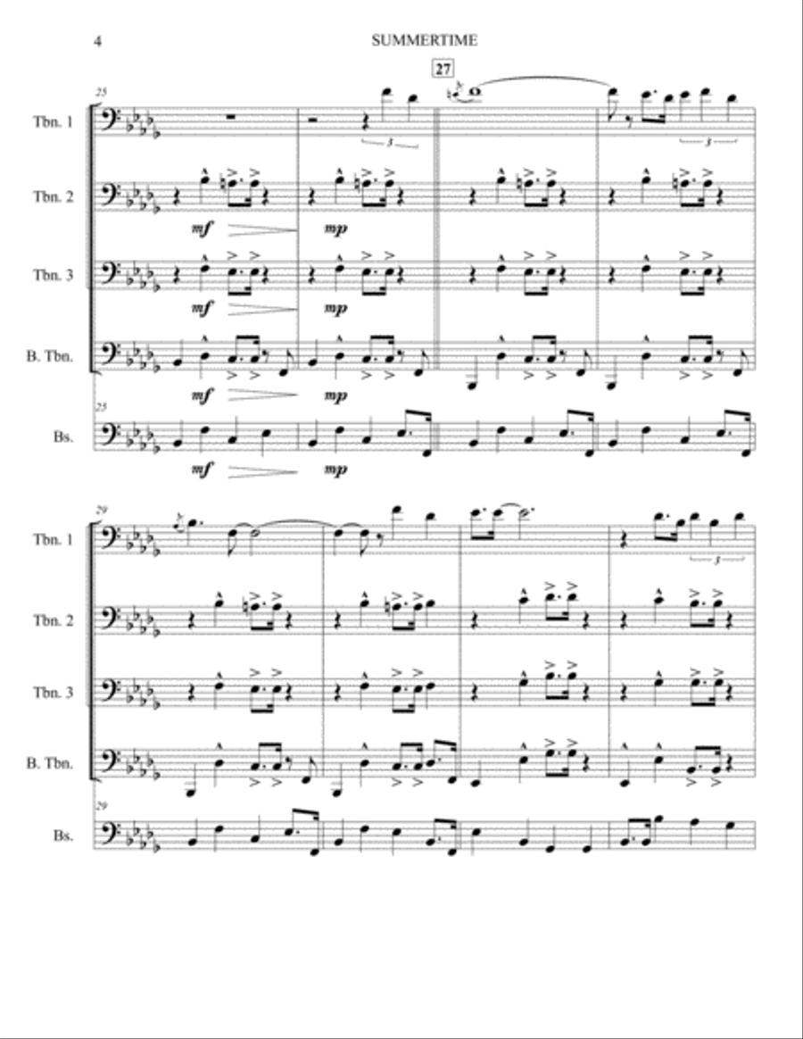 Summertime Brass Ensemble scores gallery preview page 4