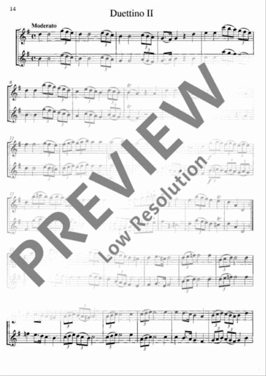 Twelve Duettinos Flute scores gallery preview page 15
