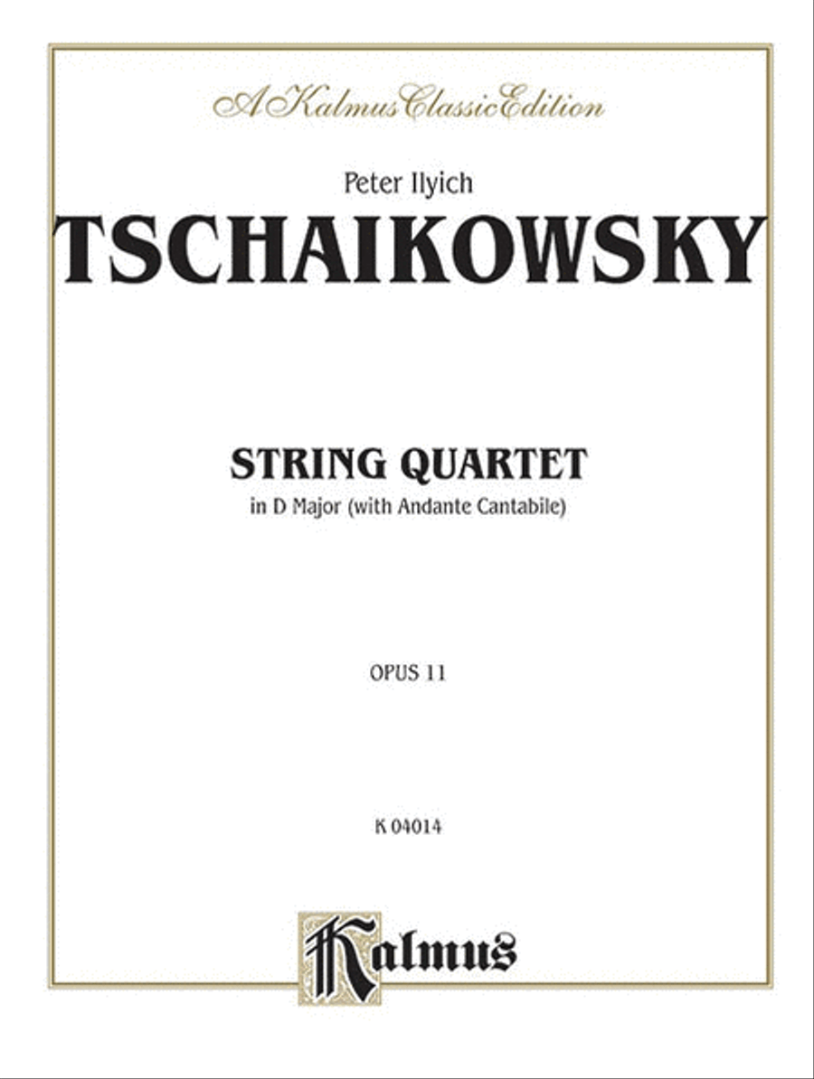 String Quartet in D Major, Op. 11 String Quartet scores gallery preview page 1