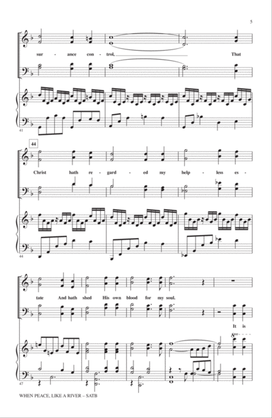 When Peace Is Like A River 4-Part scores gallery preview page 4